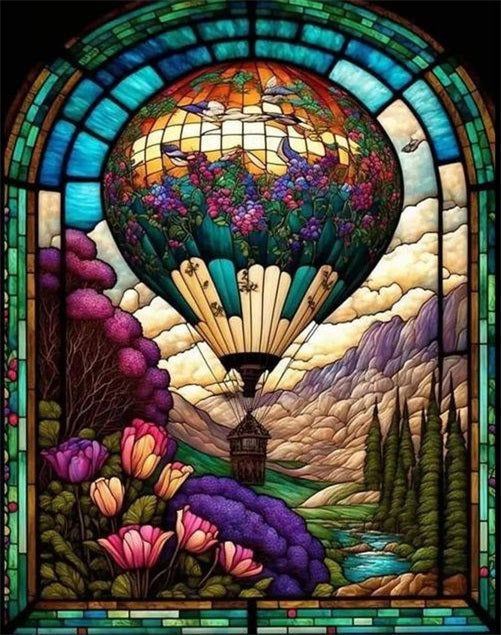 Luxury AB Velvet Diamond Painting Kit -hot air balloon