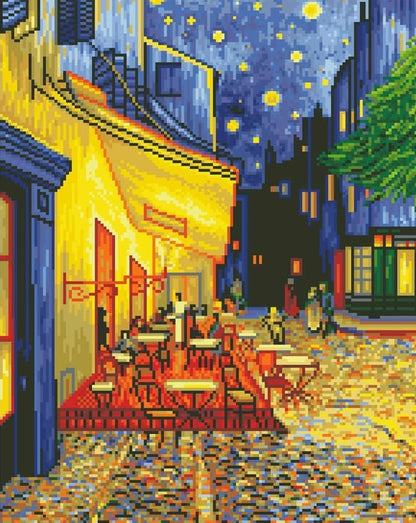 Luxury AB Velvet Diamond Painting Kit -  Outdoor cafe