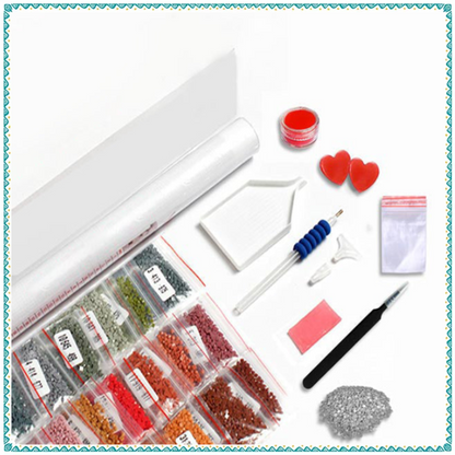 Kit de pintura de diamantes de terciopelo AB de lujo - dragón