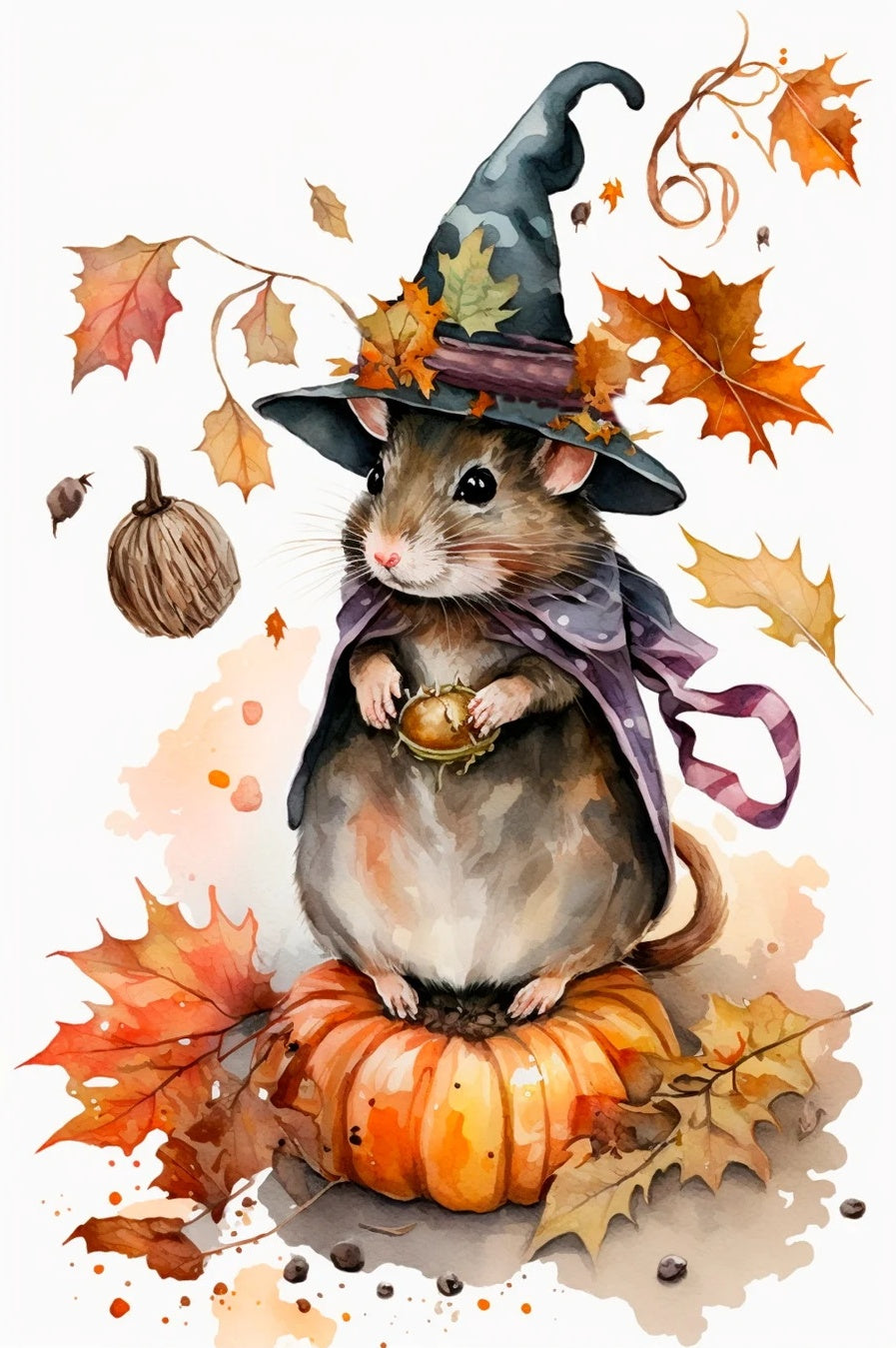 Luxury AB Velvet Diamond Painting Kit -  Rats waiting for halloween