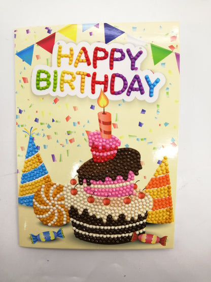 5D DIY Diamond Painting Greeting Card Special Shaped Birthday Xmas Gift