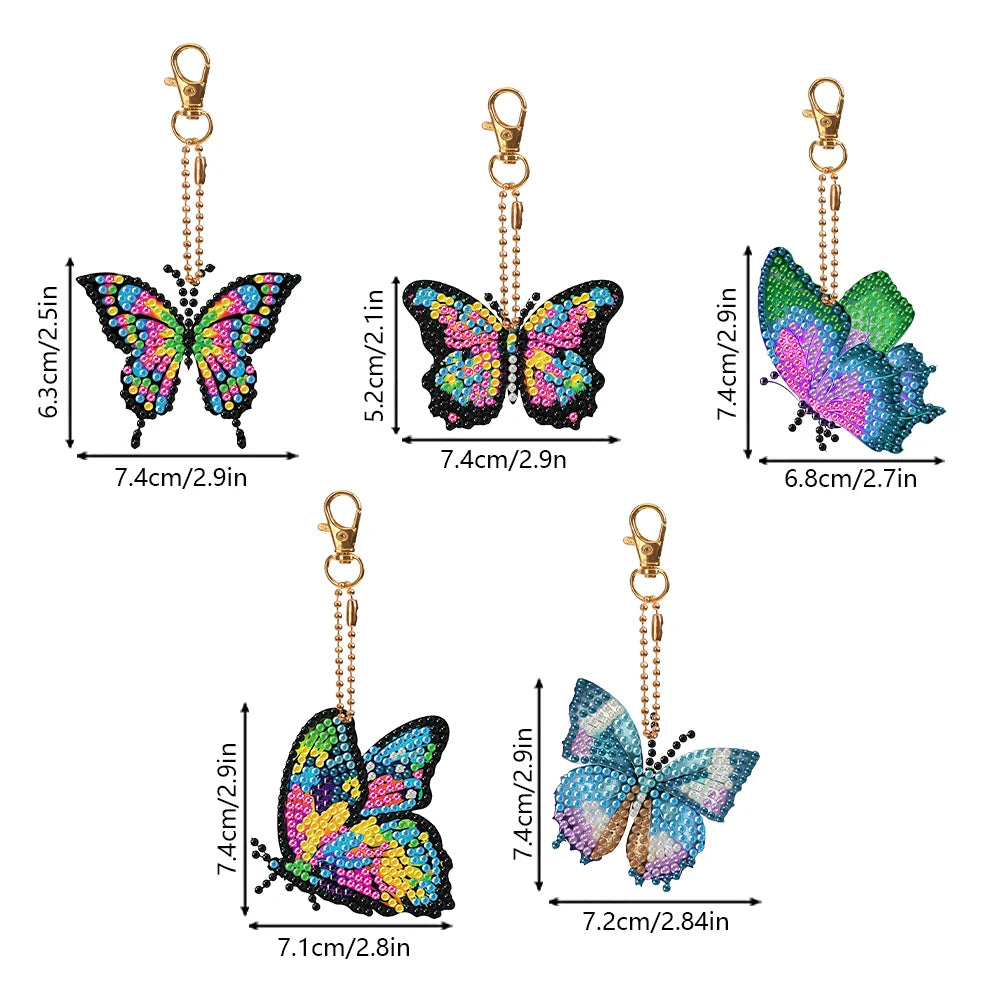 Diamond Art - Butterfly Keychain