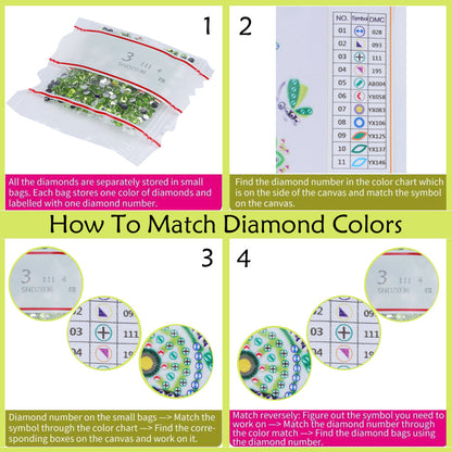 DIY Diamond Painted Wrap Corner Bookmark