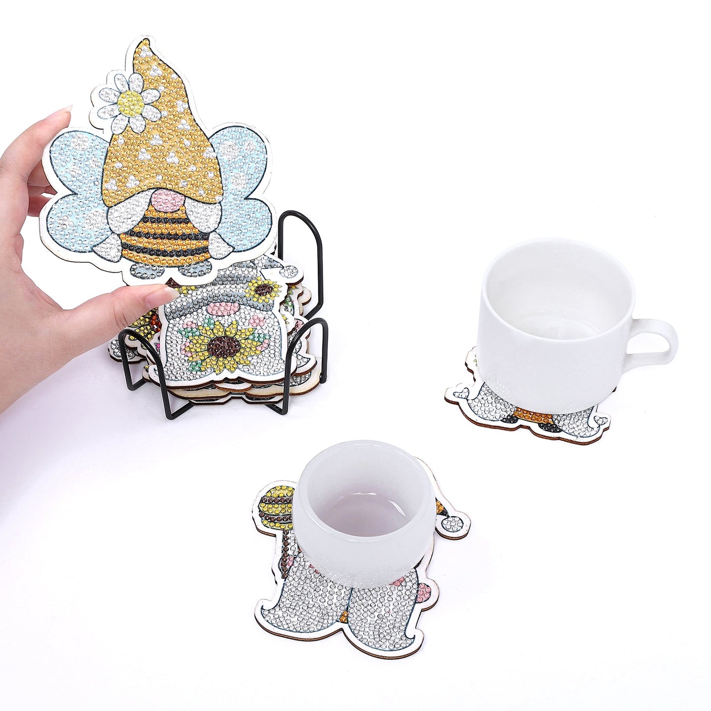 8 pcs set DIY Special Shaped Diamond Painting Coaster | goblin coaster