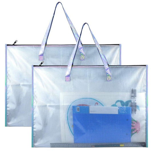 25x19in(63.5x48cm) Bolsa grande para pintar diamantes con asa y cremallera/Bolsa de almacenamiento de arte impermeable para obras de arte-HERRAMIENTA