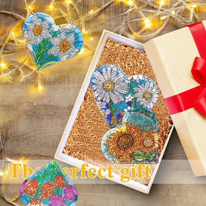 4pcs-DIY Diamond Painted Wrap Corner Bookmark