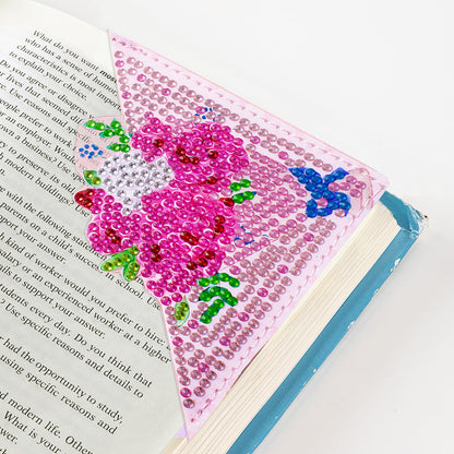 4pcs-DIY Diamond Painted Wrap Corner Bookmark