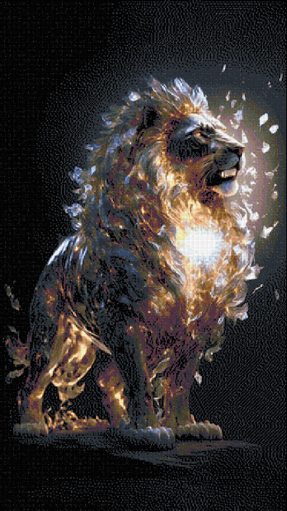 Luxury AB Velvet Diamond Painting Kit -  Crystal lion