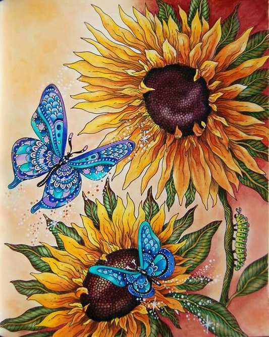 Luxury AB Velvet Diamond Painting Kit - Sunflowers