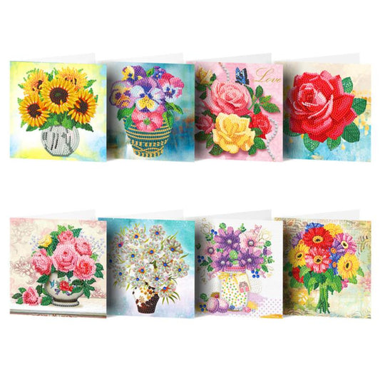 DIY Diamond Painting Greeting Card Special Shaped | flower