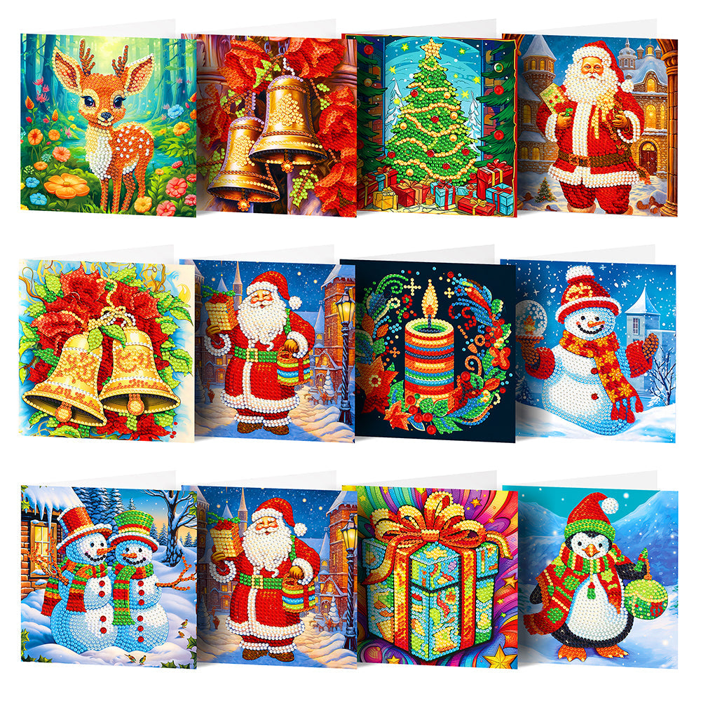 12pcs DIY Christmas Greeting Cards | Christmas