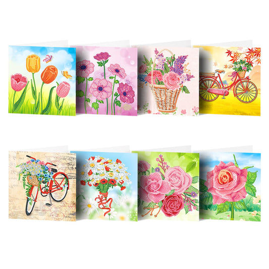 DIY Diamond Painting Greeting Card Special Shaped | flower