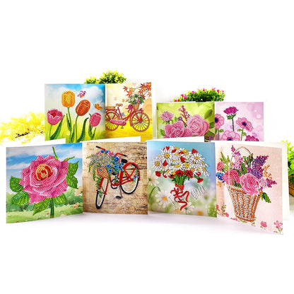 DIY Diamond Painting Greeting Card Special Shaped | flower