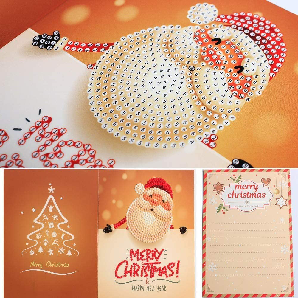 5D DIY Diamond Painting Greeting Card Special Shaped Birthday Xmas Gift