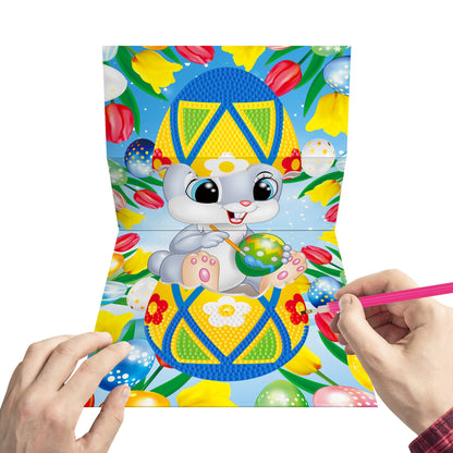 5D DIY Diamond Painting Greeting Card Special Shaped | Easter folded greeting card