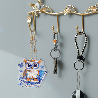 6pcs DIY Diamond Painting Keychains  | owl