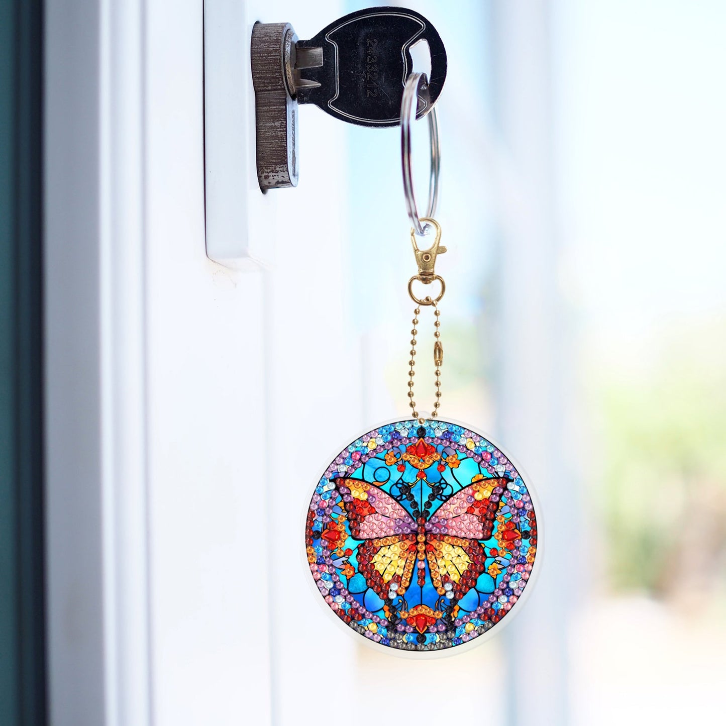 6pcs DIY Diamond Painting Keychains  | Butterfly