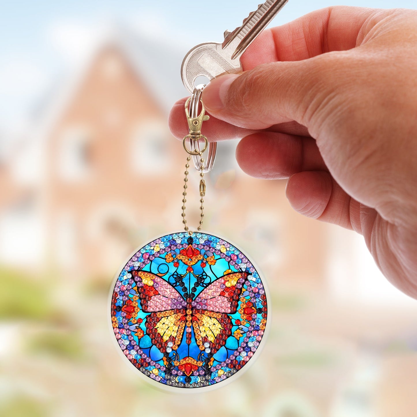 6pcs DIY Diamond Painting Keychains  | Butterfly