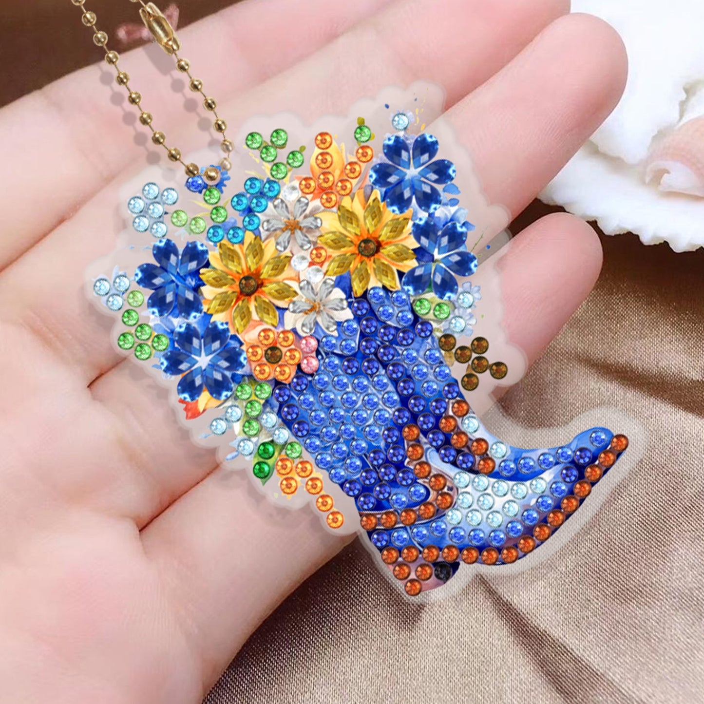 6pcs DIY Diamond Painting Keychains  | flower boots