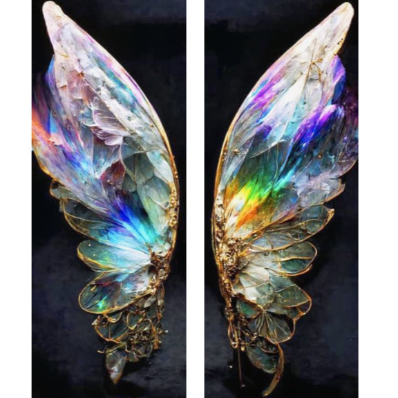 Luxury AB Velvet Diamond Painting Kit -  A pair of wings