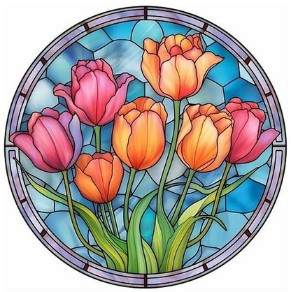 Luxury AB Velvet Diamond Painting Kit -  Tulip