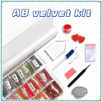 Luxury AB Velvet Diamond Painting Kit - Queen