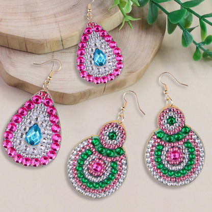 Diamond Painted Earrings | 4 pcs